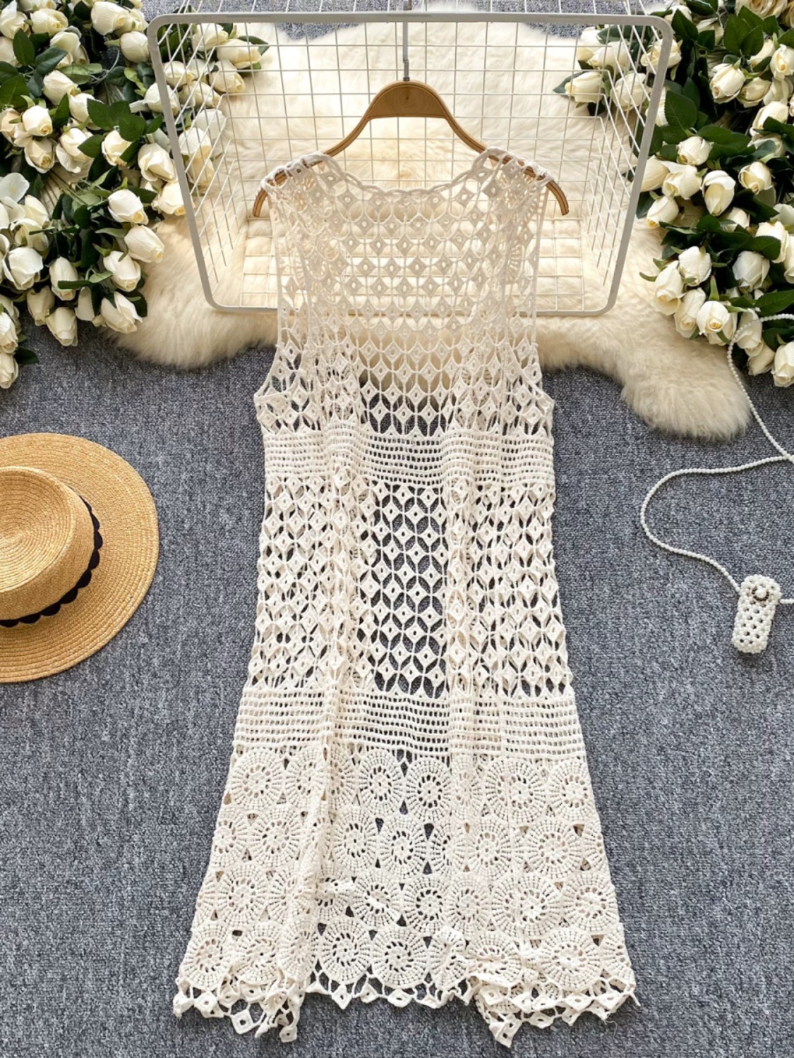 90’s babe designer crotchet kimono KM121 images